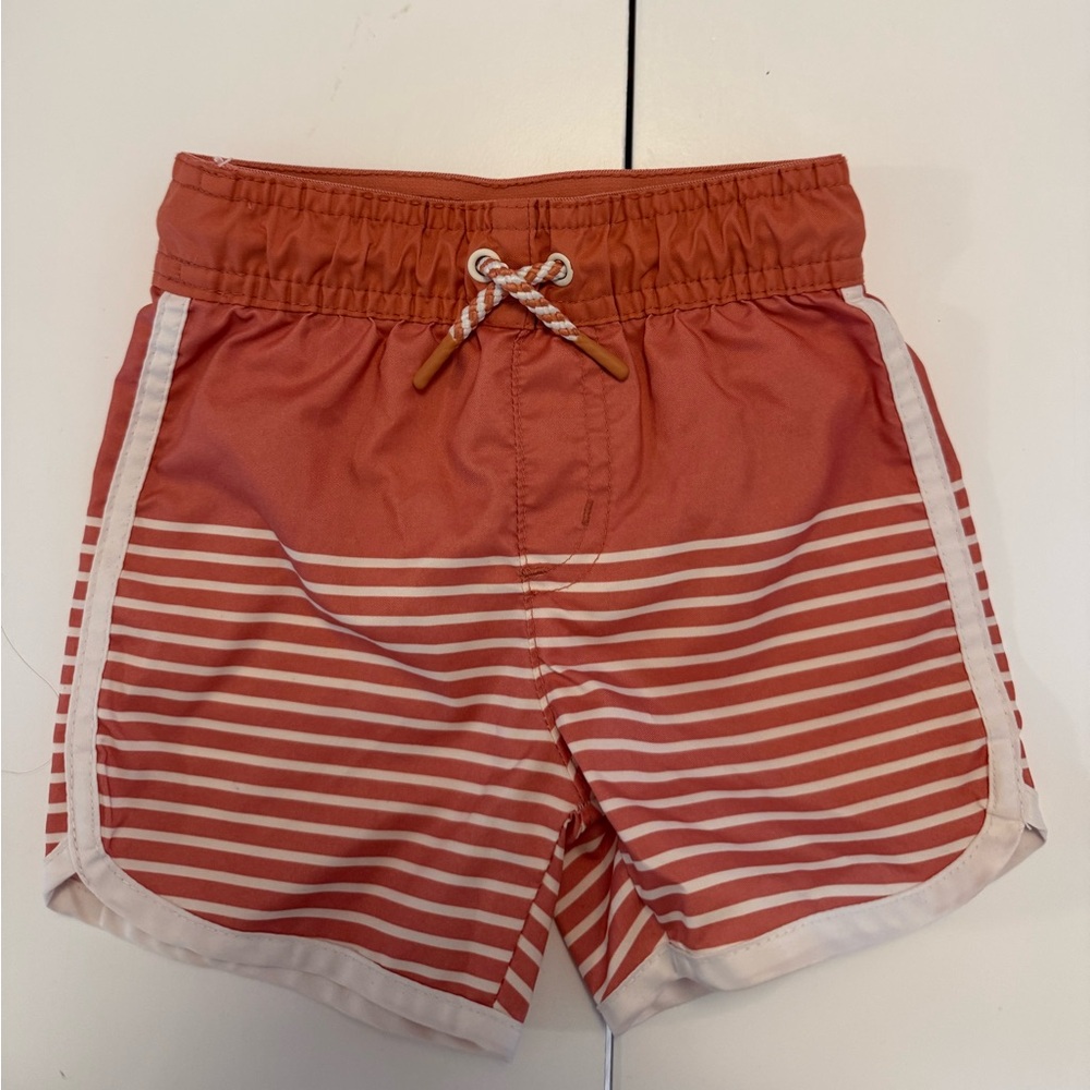 Cat & Jack Coral Orange Toddler Swim Shorts